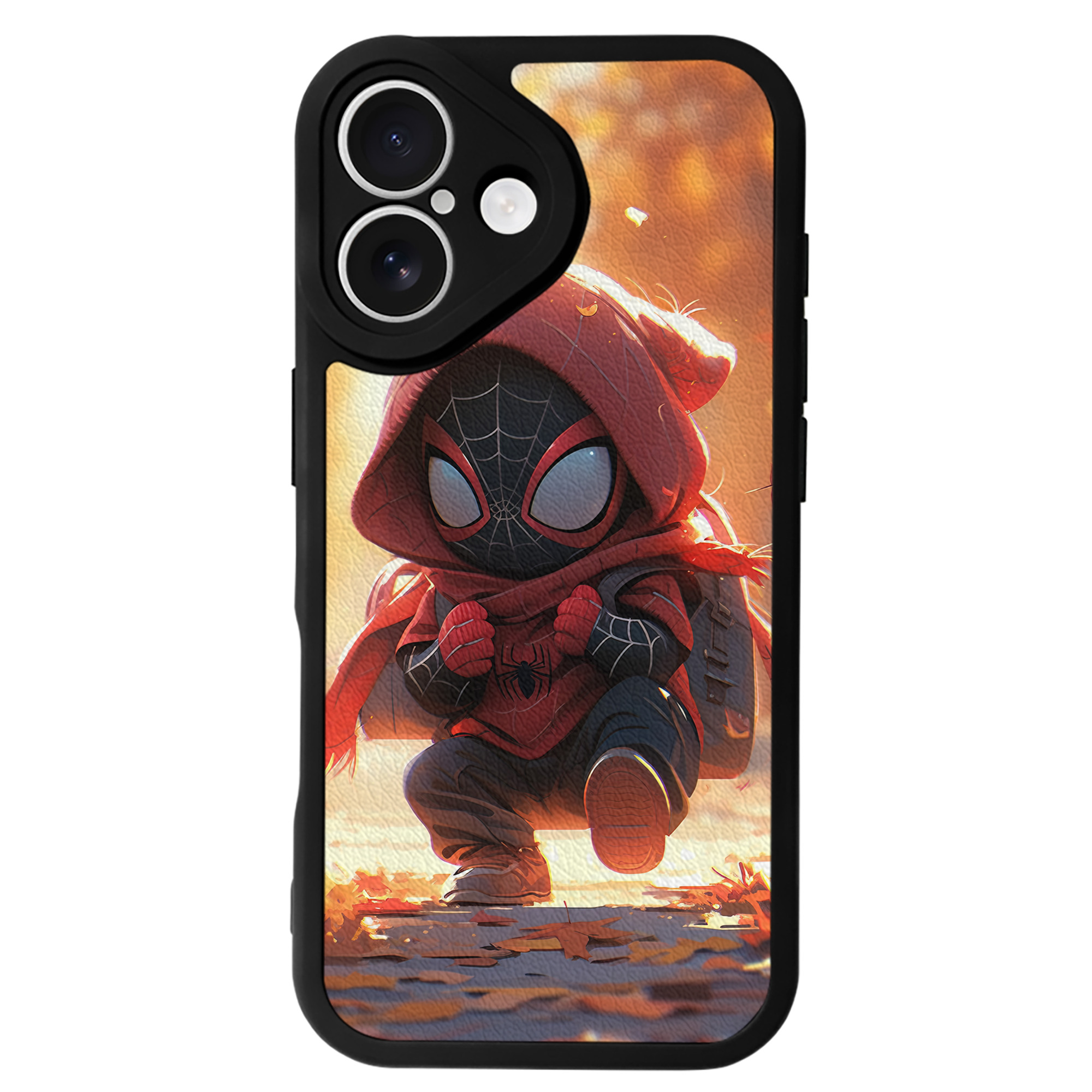 （画像用） Spider Man スパイダーマン 【iPhone 16シリーズ対応】シリコンスマホケース（レザー調） 材質：シリコン